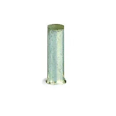 Produktfoto 1 von WAGO 216 Aderendhülse, Stift ø 3.4 mm, Silber, 10 mm, 10 mm, Unisoliert