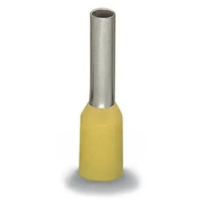 Produktfoto 1 von WAGO 216 Aderendhülse, Stift ø 4.8 mm, Gelb, 15 mm, 15 mm, Isoliert, 14 AWG max.