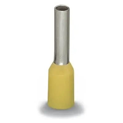 Produktfoto 1 von WAGO 216 Aderendhülse, Stift ø 4.8 mm, Gelb, 15 mm, 15mm, Isoliert, 14 AWG max.