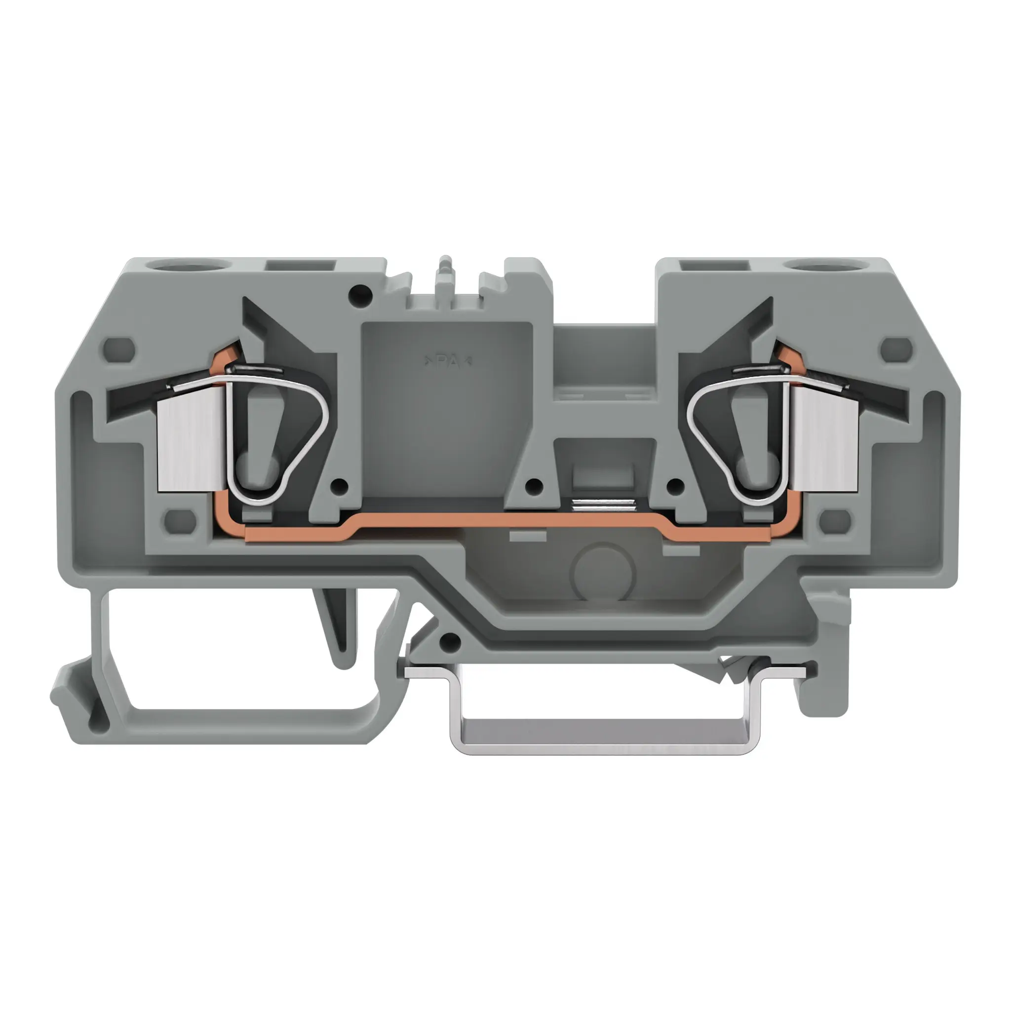 Produktfoto 1 von WAGO 282 Anschlussklemmenblock 1 Grau, 6 mm², 600 V Zugfederklemme