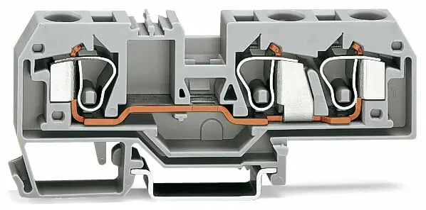 Produktfoto 1 von WAGO 284 Anschlussklemmenblock 3 Grau, 10 mm² Zugfederklemme
