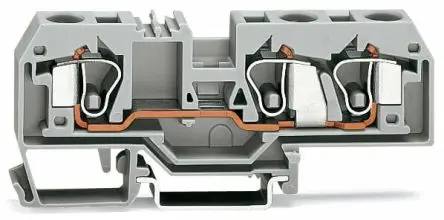 Produktfoto 1 von WAGO 284 Anschlussklemmenblock 3 Grau, 10mm² Zugfederklemme