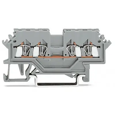 Produktfoto 1 von WAGO 279 Anschlussklemmenblock 4 Grau, 1.5 mm², 600 V Zugfederklemme