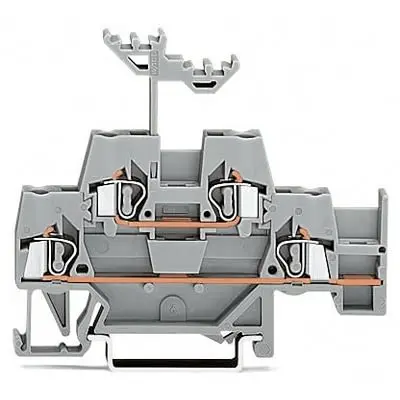 Produktfoto 1 von WAGO 280 Doppelstock Reihenklemmen 2 Grau, 2.5mm² Zugfederklemme