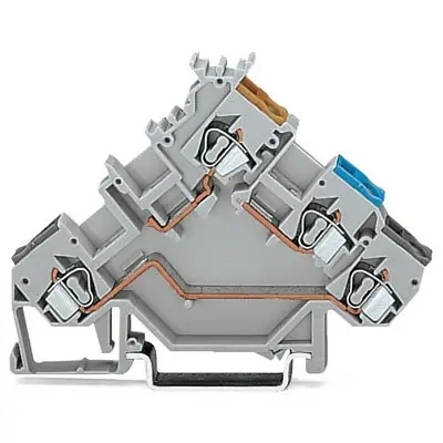Produktfoto 1 von WAGO 280 Anschlussklemmenblock 3 Grau, 2.5 mm² Zugfederklemme