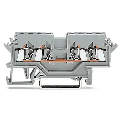 Produktfoto 1 von WAGO 280 Anschlussklemmenblock 4 Grau, 2.5 mm², 600 V Zugfederklemme