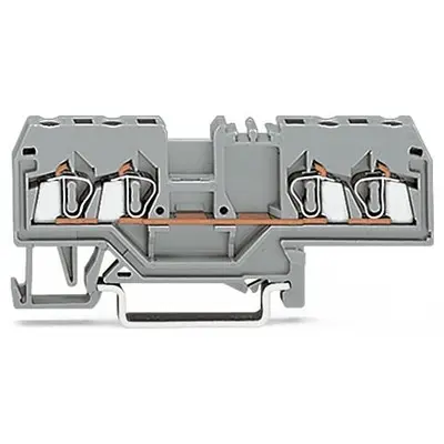 Produktfoto 1 von WAGO 280 Anschlussklemmenblock 4 Grau, 2.5 mm², 600 V Zugfederklemme