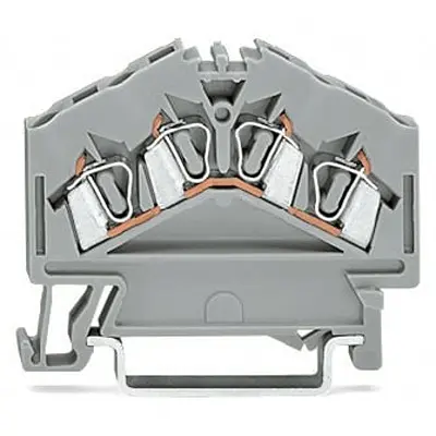 Produktfoto 1 von WAGO 280 Anschlussklemmenblock 4 Grau, 2.5 mm² Zugfederklemme