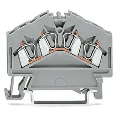 Produktfoto 1 von WAGO 280 Anschlussklemmenblock 4 Grau, 2.5mm² Zugfederklemme