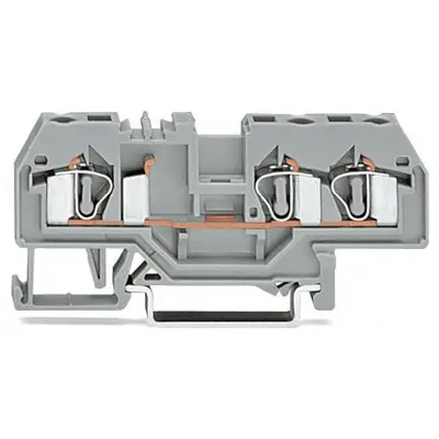 Produktfoto 1 von WAGO 281 Anschlussklemmenblock 1 Grau, 4 mm², 800 V Zugfederklemme