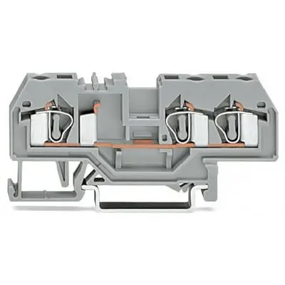 Produktfoto 1 von WAGO 281 Anschlussklemmenblock 1 Grau, 4mm², 800V Zugfederklemme