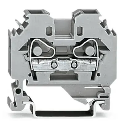 Produktfoto 1 von WAGO 282 Anschlussklemmenblock 2 Grau, 6mm² Zugfederklemme