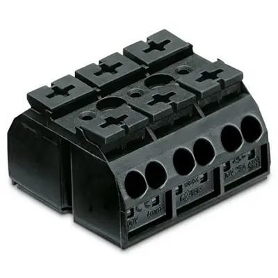 Produktfoto 1 von WAGO 862 Kupfer Nylon 6.6 Anschluss 32A Schwarz 4-polig Einsteck-Anschluss, Raster 12 mm 20/12 AWG