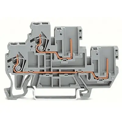 Produktfoto 1 von WAGO 870 Anschlussklemmenblock 1 Grau, 2.5 mm² Zugfederklemme
