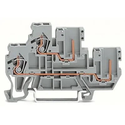 Produktfoto 1 von WAGO 870 Anschlussklemmenblock 1 Grau, 2.5mm² Zugfederklemme