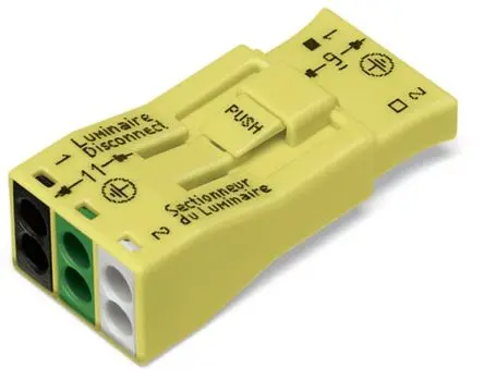 Produktfoto 1 von WAGO 873 Anschluss, Gelb Isoliert Kupfer, Ges.L 19mm, 16 AWG max.