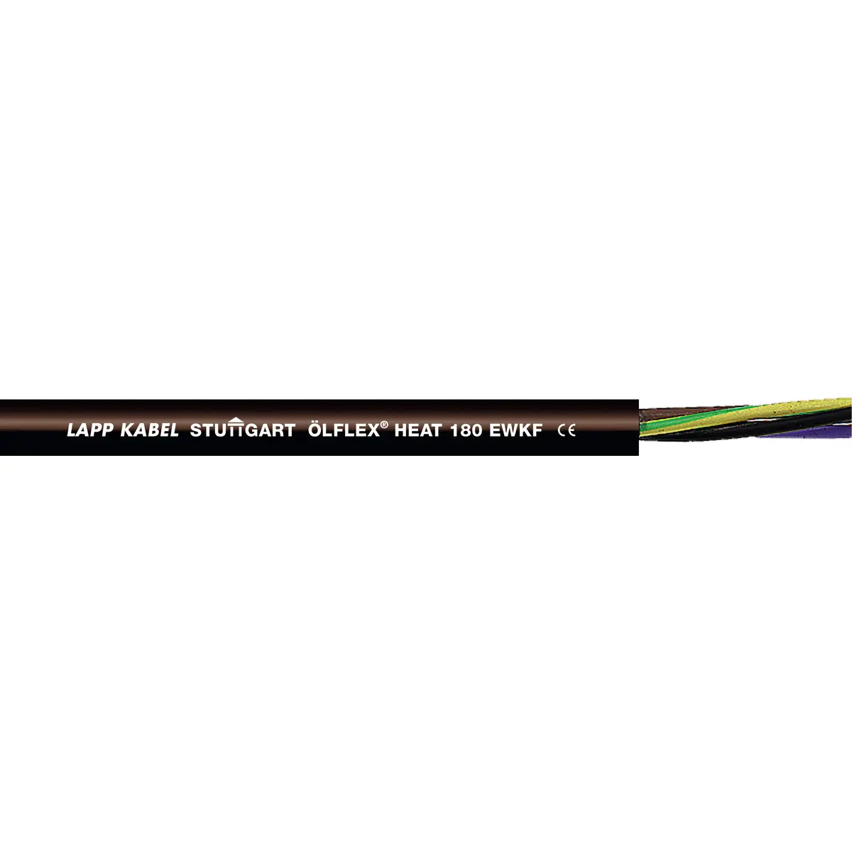 Produktfoto 1 von Lapp OLFLEX HEAT 180 EWKF Steuerkabel, 2-adrig x 0.75 mm² 18 Ungeschirmt Schwarz, Silikon