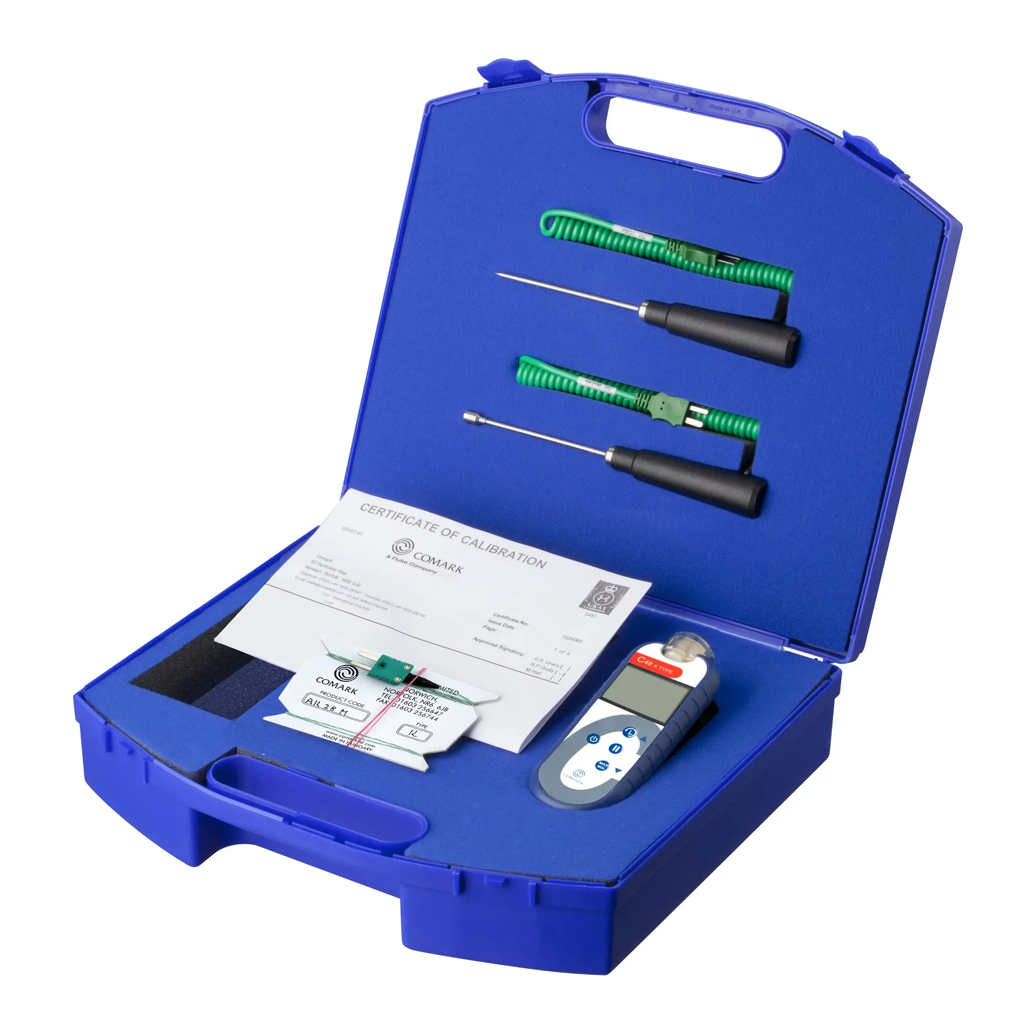 Produktfoto 1 von Comark Digitales Thermometer, C48C, Thermoelement bis 1372 °C ±0.2°C max, Messelement Typ K