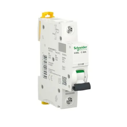Produktfoto 1 von Schneider Electric Acti9 iC60 Miniaturüberlastschalter Typ C, Pol 1-polig 50A 240V ac, Abschaltvermögen 15 kA Acti9 72 V