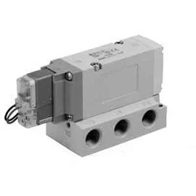 SMC VF5000 Magnetventil 5 Port Solenoid Valve G3/8, Magnet/Pneumatisch-betätigt 24V dc