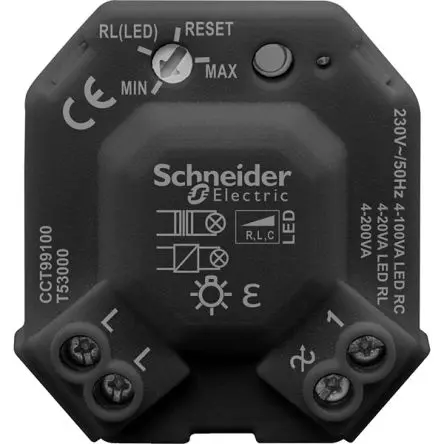 Produktfoto 1 von Schneider Electric D-Life Beleuchtungsdimmer Lichtschalter 1-teilig Schwarz IP20