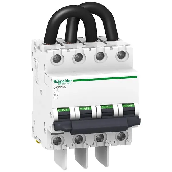 Produktfoto 1 von Schneider Electric A9N Schutzschalter Typ B, Pol 2-polig 13 A, Abschaltvermögen 3 kA C120 800 V dc