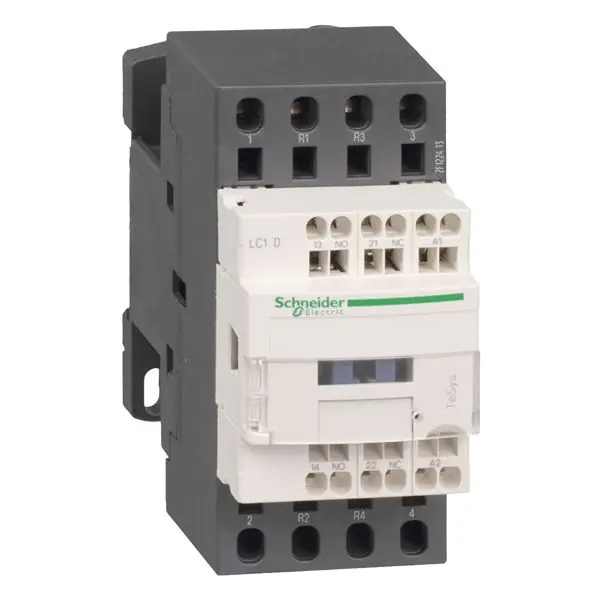 Produktfoto 1 von Schneider Electric TeSys Deca Schütz, / 25 A 7.5 kW 2 Schließer/2 Öffner, 24V dc / 25 A 4P, 99 mm x 45 mm
