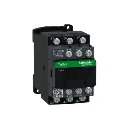 Produktfoto 1 von Schneider Electric TeSyS D Schütz 4 kW 3 Schließer, 110V dc / 18A 3P, 95 mm x 45mm