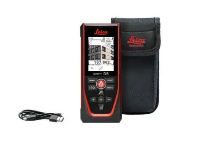 Produktfoto 1 von Leica D5-R+Cal LCD Entfernungsmessgerät, Klasse 2, 200 m, 635 nm, ±1 mm, Rot