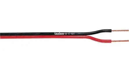 Produktfoto 1 von Tasker C101 Lautsprecherkabel 2-adrig, L. 100 m Rot