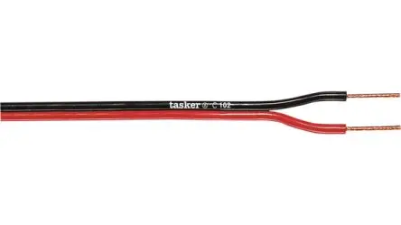 Produktfoto 1 von Tasker C102 Lautsprecherkabel 2-adrig, L. 100 m Rot