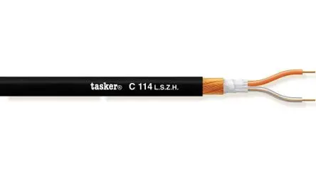 Produktfoto 1 von Tasker Audiokabel 2-adrig 0.25 mm², Außen-ø 1.5 mm Außen-ø Schwarz, L. 100 m