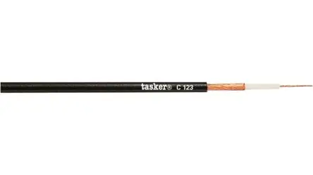 Produktfoto 1 von Tasker Audiokabel 1-adrig 0.25 mm² Geschirmt, Außen-ø 4.5 mm Außen-ø Schwarz, L. 100 m