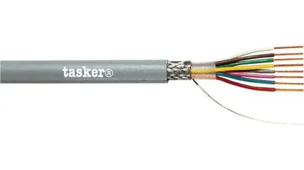 Produktfoto 1 von Tasker Mehrkern-Industriekabel 0.25 mm² 100 m Ø 6.10 mm Polyvinylchlorid isoliert Grau
