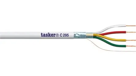 Produktfoto 1 von Tasker Mehrkern-Industriekabel, 2-paarig 0.22 mm² 100 m Ø 3.80 mm Polyvinylchlorid isoliert Weiß