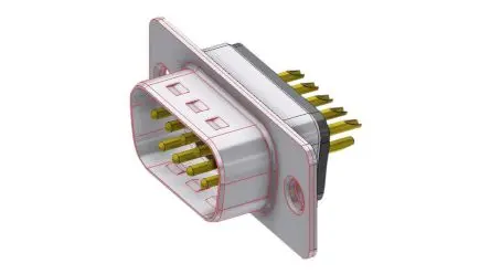 Deltron Connectors D D-Sub-Steckverbinder Gerade, 9-polig, Kabel Stecker, mit Schraubverschluss