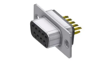 Produktfoto 1 von Deltron Connectors D D-Sub-Steckverbinder Gerade, 9-polig, Kabel Buchse, mit Schraubverschluss