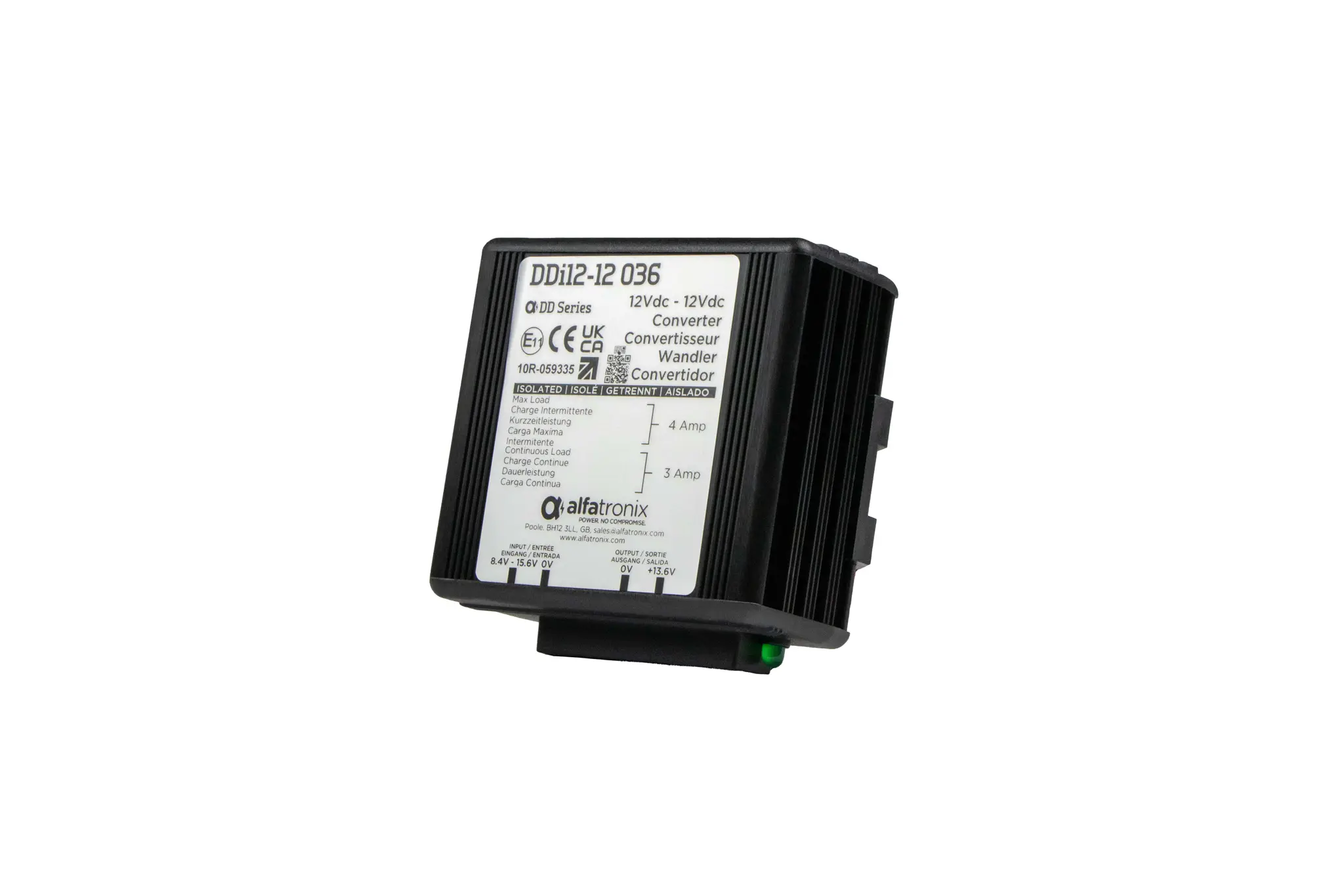 Produktfoto 1 von Alfatronix DD DC/DC-Wandler 36W, 13.6V dc OUT / 3A Clip-Befestigung