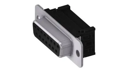 Produktfoto 1 von Deltron Connectors DTS D-Sub-Steckverbinder Gerade, 15-polig, Kabel Buchse, mit Schraubverschluss