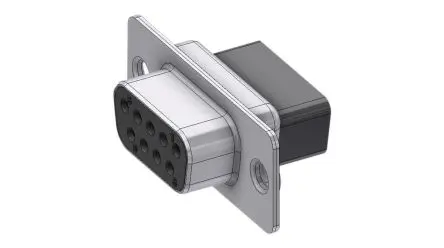 Produktfoto 1 von Deltron Connectors DTS D-Sub-Steckverbinder Gerade, 9-polig, Kabel Stecker, mit Schraubverschluss