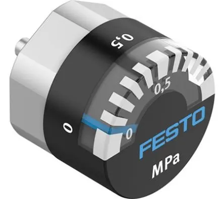Produktfoto 1 von Festo MA-15-10-M5 Manometer 15 mm 0 bar → 10 bar 5 % Stahl Gehäuse M5