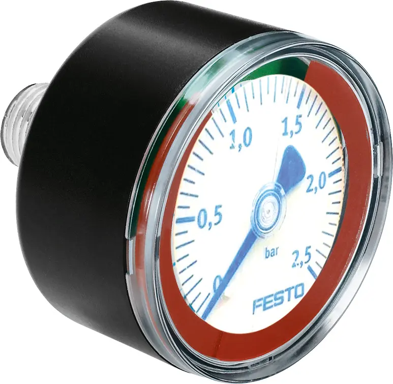 Produktfoto 1 von Festo Druckmessgerät Inline Analog 0bar → 2.5bar, Ø 40mm R1/8