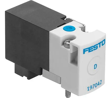 Produktfoto 1 von Festo MHA1 197024 Pneumatik-Magnetventil 3/2 Open, Single Solenoid, Elektrisch-betätigt 5V dc