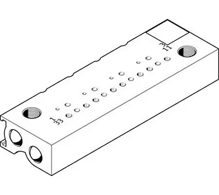 Produktfoto 1 von Festo Serie MHP1 197245 Aluminiumlegierung Verteilerblock Ventile 8-Stationen