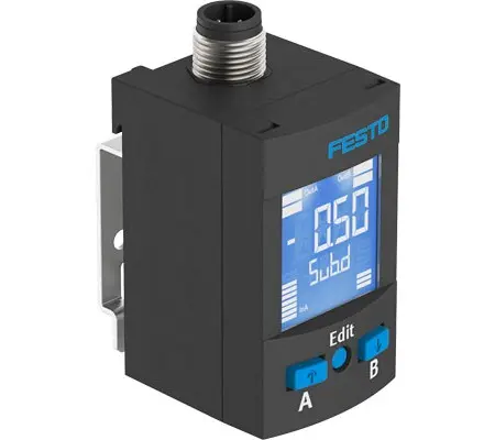 Produktfoto 1 von Festo Drucksensor, 0 bar bis 2 bar 30 V dc, IP40, IP65 50 °C