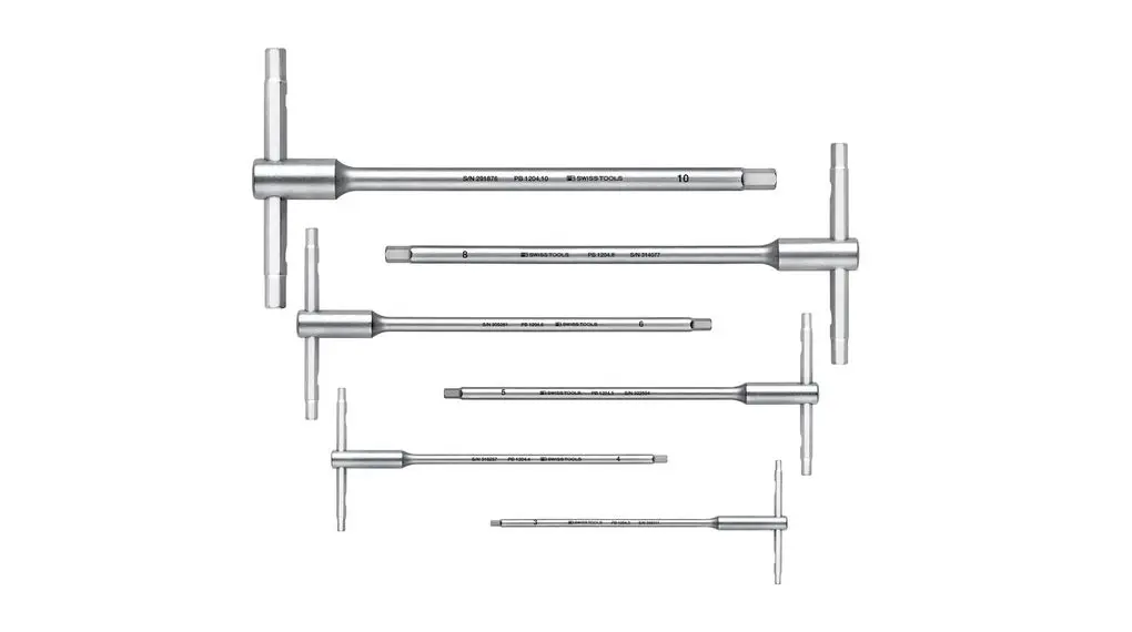 Produktfoto 1 von PB SWISS TOOLS metrisch  Innensechskant-Schlüssel, Satz 6-teilig 3 mm, 4 mm, 5 mm, 6 mm, 8 mm, 10 mm T-Griff