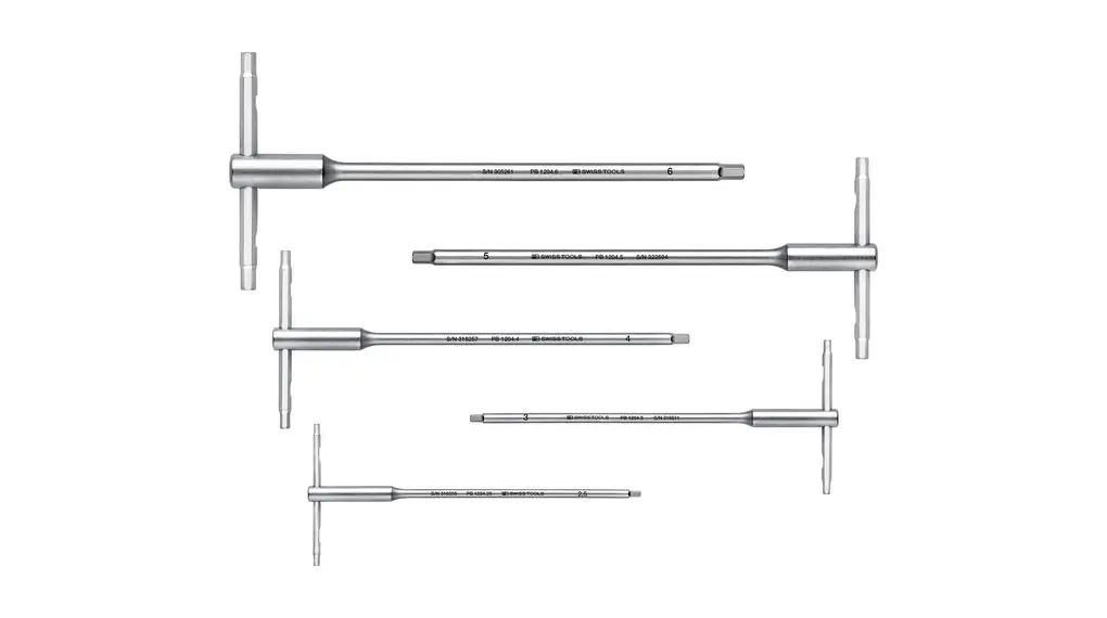 Produktfoto 1 von PB SWISS TOOLS metrisch  Innensechskant-Schlüssel, 5-er Satz 2.5 mm, 3 mm, 4 mm, 5 mm, 6 mm T-Griff
