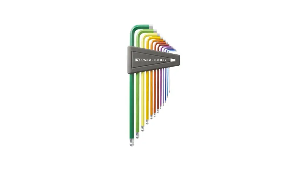 Produktfoto 1 von PB SWISS TOOLS Sechskantschlüsselsatz 12 L Zoll Lang 1/16 in, 1/20 in, 1/4 in, 1/8 in, 3/16 in, 3/32 in, 5/16 in, 5/32