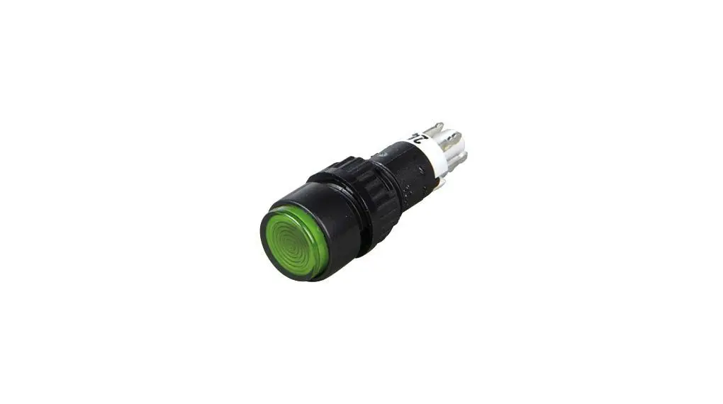 Produktfoto 1 von RAFI 1.15.106 Druckschalter Grün Beleuchtet Ein-Ein Panel Ø 9.1 mm, 1 Schließer/1 Öffner / 500 mA 24 V dc 24 V ac, IP40