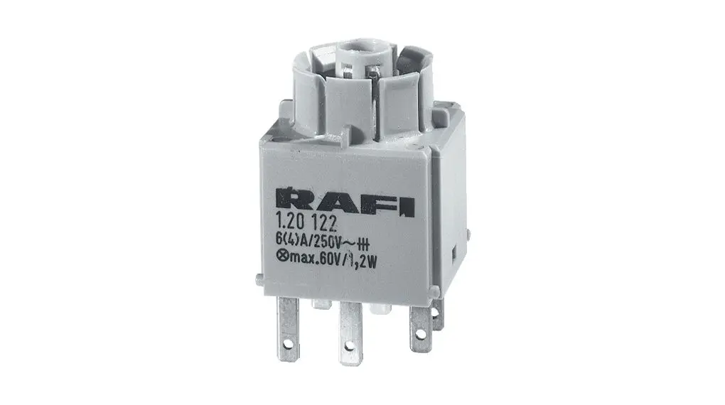 Produktfoto 1 von RAFI 1.20.123 Druckschalter-Schaltelement SPST 250V für RAFIX 16 Serie Schalter
